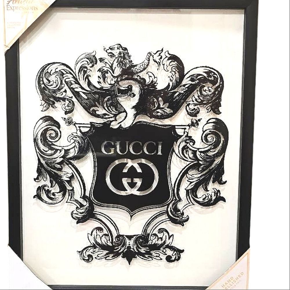 Artistic Expressions Gucci Black and White Framed Wall Decor